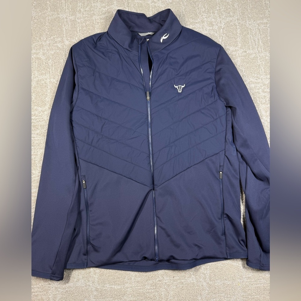 KJUS Release Full Zip Golf Jacket Blue Size XL Minimalist Read Below